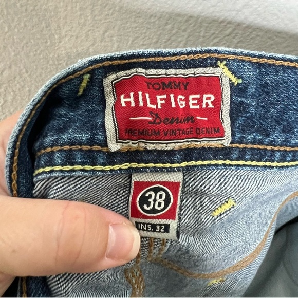 Vintage Tommy Hilfiger Denim Mens Denim Carpenter Jeans Blue Cotton Baggy Sz 38 - Picture 13 of 16